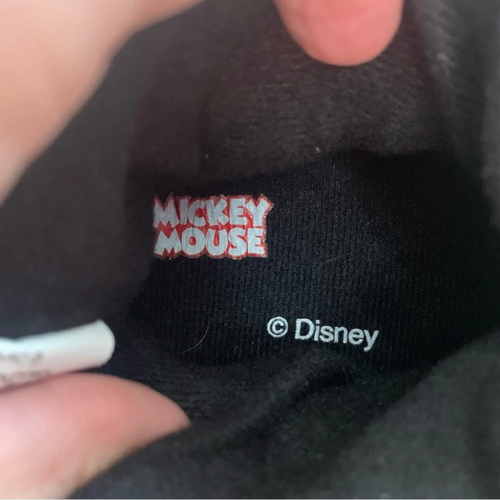 Disney Mickey Mouse Slippers Fabric Upper Size 11-12 Like New.